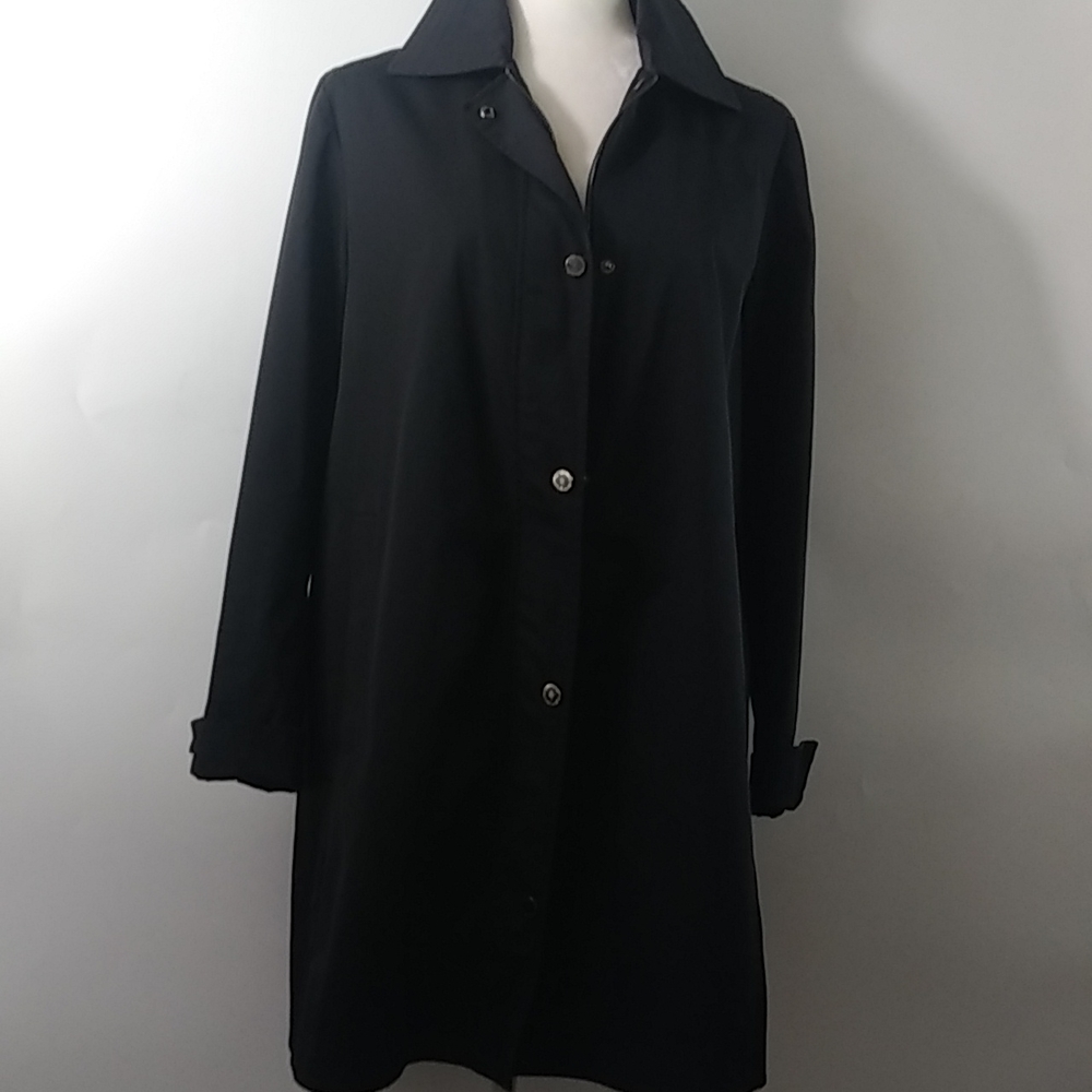 ELLEN TRACEY Women's Zippered Snap Front Trench Style Jacket